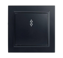 Переключатель одноклавишный Stekker Эрна черный PSW10-9005-03 39619