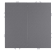 Переключатель перекрестный 2-клавишный (механизм), STEKKER, 250В, 10А, серия Эмили, RSW10-5111-10, платиново-серый, soft touch 50166