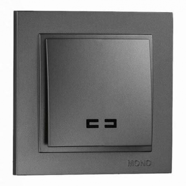 Выключатель Mono Electric Despina одноклавишный с подсветкой графит 102-202025-101 Выключатель Mono Electric Despina одноклавишный с подсветкой графит 102-202025-101