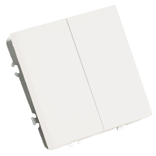 Выключатель двухклавишный Stekker Эмили белый фарфор RSW10-5104-01 49866