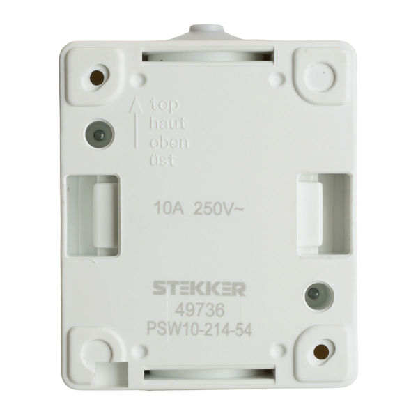 Выключатель одноклавишный Stekker Велена белый/серый PSW10-214-54 49736