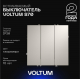 Выключатель встраиваемый Voltum S70 трехклавишный 10А, (кашемир) VLS030103