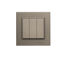 Выключатель трехклавишный Makel Karea 56052091