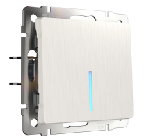 Выключатель одноклавишный проходной с подсветкой Werkel перламутровый рифленый W1112113 4690389160844