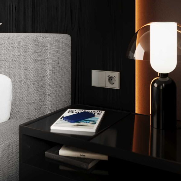 Перекрестный переключатель встраиваемый S70 двухклавишный 10А, (сталь) Voltum VLS020505