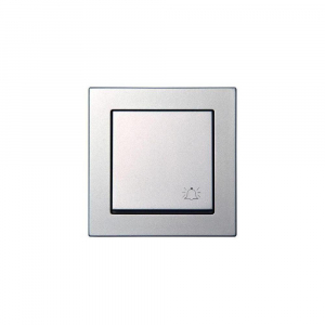 Кнопка звонка Liregus Epsilon серебро 28-180