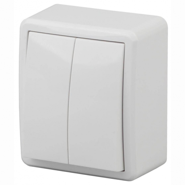 Переключатель двухклавишный ЭРА Эксперт 10AX 250V 11-1204-01 Б0020663 Переключатель двухклавишный ЭРА Эксперт 10AX 250V 11-1204-01 Б0020663