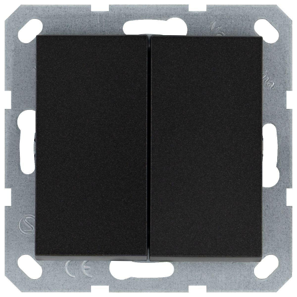 Выключатель двухклавишный Jasmart G3022B Выключатель двухклавишный Jasmart G3022B