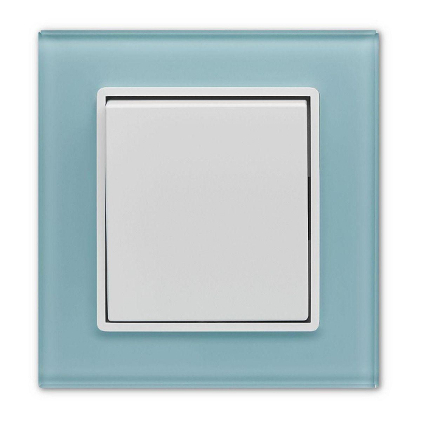 Выключатель одноклавишный Vesta-Electric Exclusive Blue голубой FVK050103SIN Выключатель одноклавишный Vesta-Electric Exclusive Blue голубой FVK050103SIN