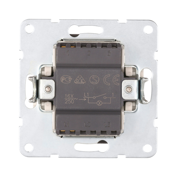 Выключатель LK Studio 1-кл., c индикатором (схема 1L) 16 A, 250 B (серебристый металлик) LK60 860203-1