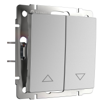 Выключатель жалюзи Werkel серебряный W1124506 4690389155987