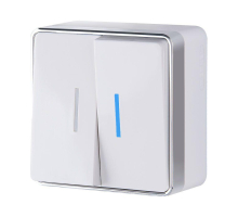 Выключатель двухклавишный с подсветкой Werkel Gallant белый W5020101 4690389164170