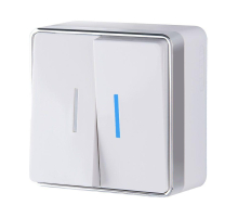 Выключатель двухклавишный с подсветкой Werkel Gallant белый W5020101 4690389164170