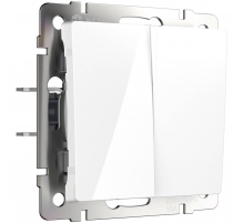 Выключатель двухклавишный проходной Werkel белый W1122001 4690389155215