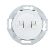 Выключатель LK Studio 2-рычажковый (схема 5) 16 A, 250 B (белый) Vintage 882304-1