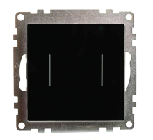 Выключатель 2-клавишный сенсорный (механизм) Stekker Катрин черный GLS2-7204-05 50273