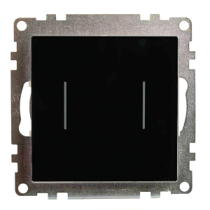 Выключатель 2-клавишный сенсорный (механизм) Stekker Катрин черный GLS2-7204-05 50273