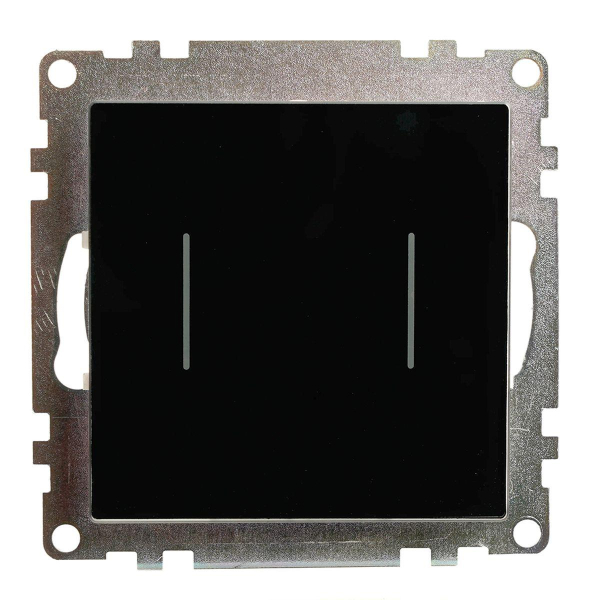 Выключатель 2-клавишный сенсорный (механизм) Stekker Катрин черный GLS2-7204-05 50273