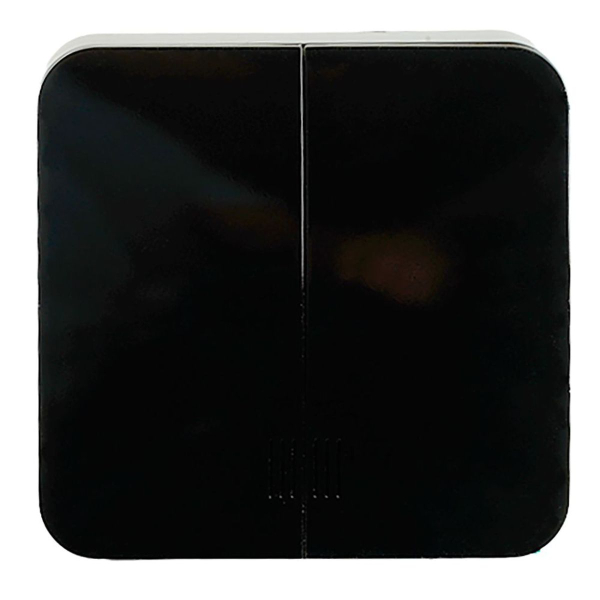 Выключатель двухклавишный Stekker София с подсветкой черный MSW10-21-02 49294