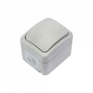 Выключатель одноклавишный Mini OG IP54, о/у, серый KRANZ KR-78-0835