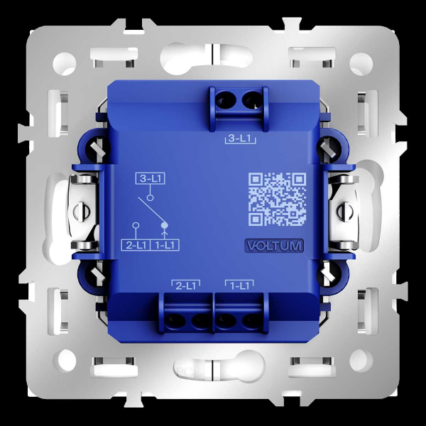 Выключатель встраиваемый S70 для жалюзи 10А, (белый глянцевый) Voltum VLS020701