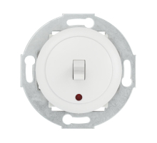 Переключатель LK Studio 1-рычажковый, на 2 направления, c индикатором (схема 6L) 16 A, 250 B (белый) Vintage 880904-1