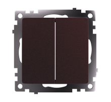 Переключатель двухклавишный Stekker Катрин GLS10-7107-04 шоколад 49170