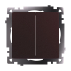 Переключатель двухклавишный Stekker Катрин GLS10-7107-04 шоколад 49170