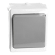 Выключатель одноклавишный Stekker Велена белый/серый PSW10-211-54 49731