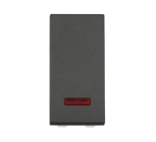 Выключатель LK Studio с индикатором 45х22,5мм (схема 1L) 16 A, 250 B (черный бархат) LK45 850308-1