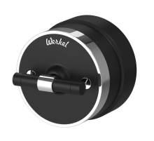 Выключатель двухклавишный на 4 положения Werkel Vintage черный матовый/хром W5822051 4690389183164