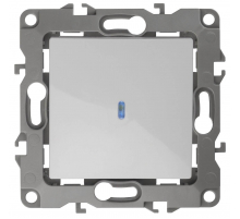Выключатель одноклавишный с подсветкой ЭРА 12 10AX 250V 12-1102-01 Б0014633