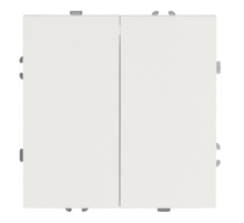 Выключатель 2-клавишный (механизм), СЗК, Stekker, 250В, 10А Эмили, RSW10-5104-01ZK, белый фарфор, soft touch 50231