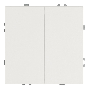 Выключатель 2-клавишный (механизм), СЗК, Stekker, 250В, 10А Эмили, RSW10-5104-01ZK, белый фарфор, soft touch 50231