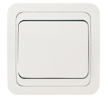 Выключатель Makel 1-кл. СП Mimoza белый/белый 12001