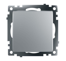 Переключатель перекрестный одноклавишный Stekker Катрин серебро GLS10-7110-03 49178