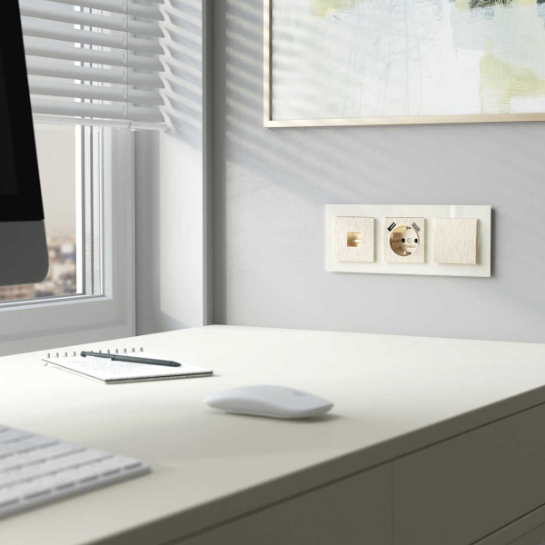 Выключатель одноклавишный проходной Werkel шампань рифленый W1112010 4690389160066