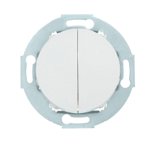 Выключатель LK Studio двухклавишный (схема 5) 16 A, 250 B (белый) Vintage 881104-1