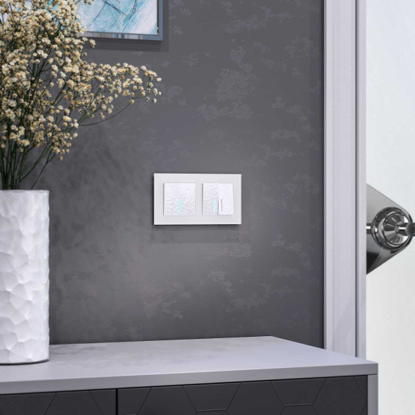 Выключатель Werkel Hammer двухклавишный с подсветкой белый W1220101 4690389162343