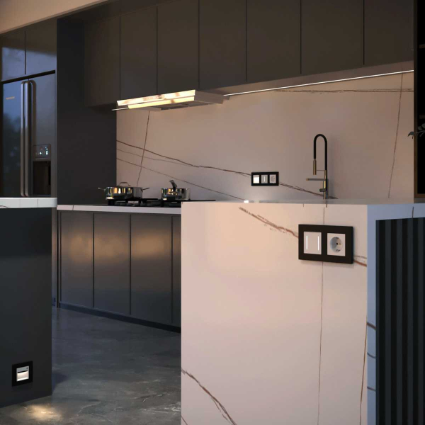 Сенсорный умный выключатель двуклавишный Werkel белый W4523001 4690389197949