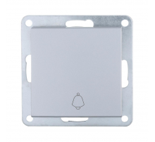 Выключатель-кнопка LK Studio 1-кл.(схема 1Т) 16 A, 250 B (серебристый металлик) LK80 840503-1