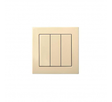 Выключатель трехклавишный Liregus Epsilon бежевый 28-054