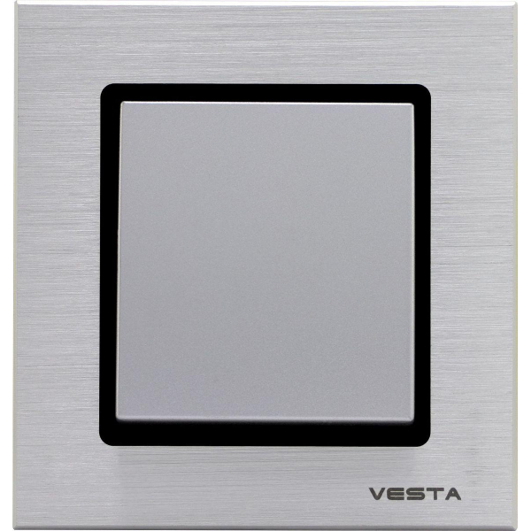 Выключатель одноклавишный Vesta-Electric Exclusive Silver Metallic серебро FVK050305SER Выключатель одноклавишный Vesta-Electric Exclusive Silver Metallic серебро FVK050305SER