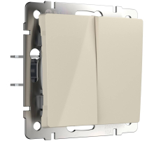 Выключатель двухклавишный проходной Werkel слоновая кость W1122003 4690389155628