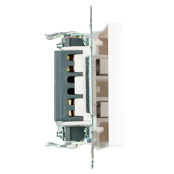 Переключатель перекрестный одноклавишный Stekker Катрин белый GLS10-7110-01 49176