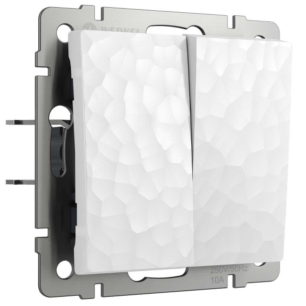 Выключатель Werkel Hammer двухклавишный белый W1220001 4690389162268