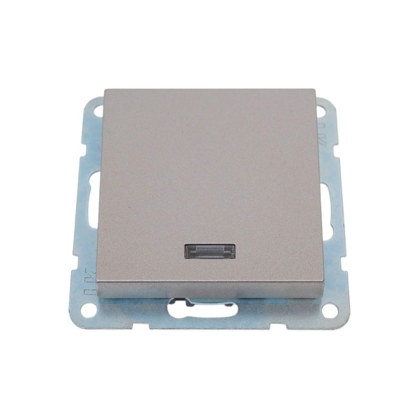 Переключатель одноклавишный LK Studio LK80 c подсветкой шампань 840406-1