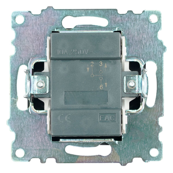 Выключатель одноклавишный Stekker Катрин черный GLS10-7103-05 39603