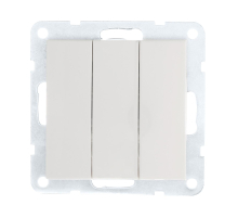 Выключатель LK Studio 3-кл.(схема 1+1+1) 16 A, 250 B (белый) LK60 862104-1