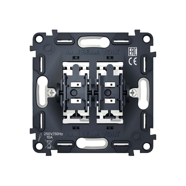 Выключатель двухклавишный AMBRELLA VOLT VM120